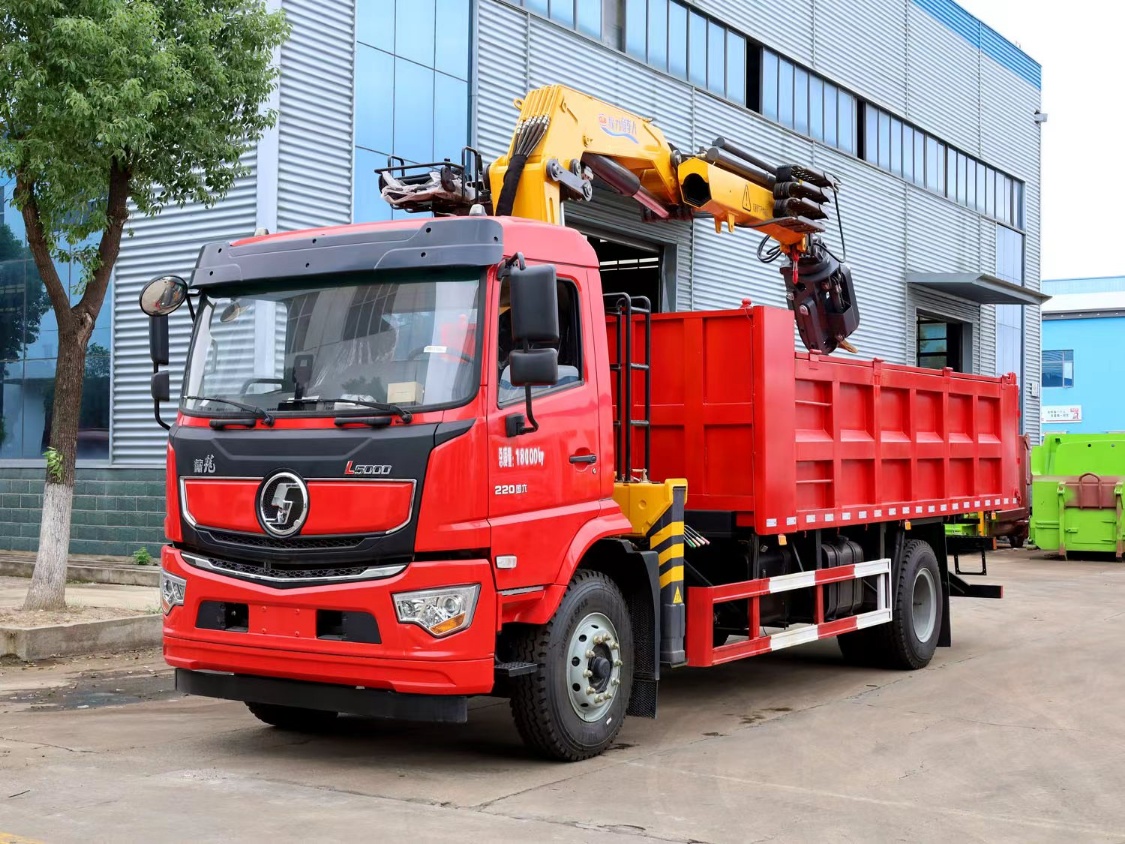 陕汽德龙抓斗式垃圾车图片